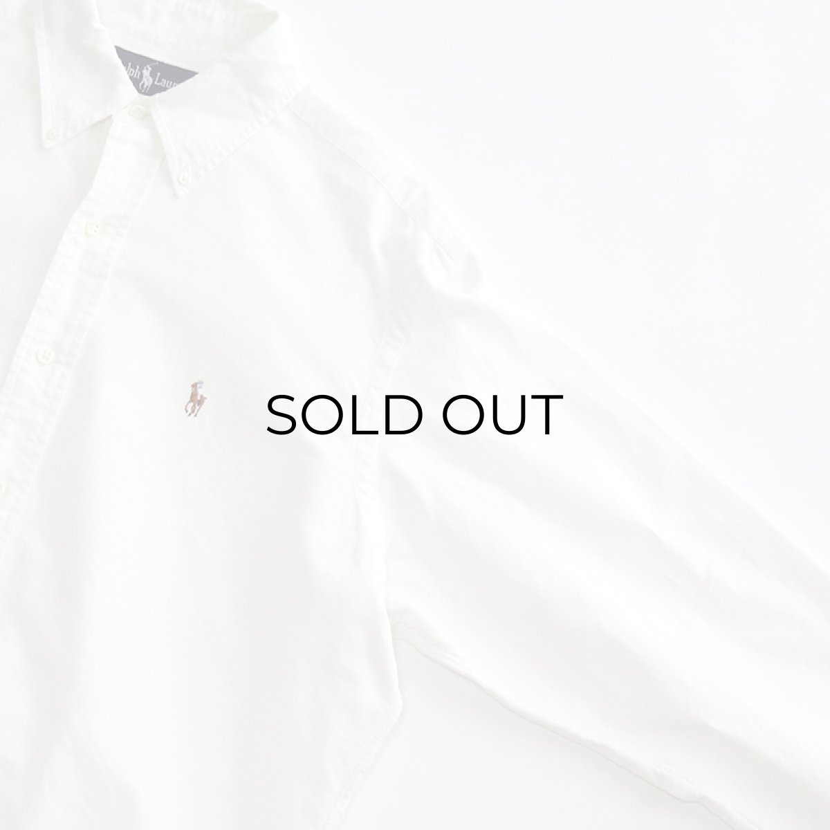 画像3: 80's-90's Ralph Lauren WHITE COTTON OXFORD B/D SHIRT (3)