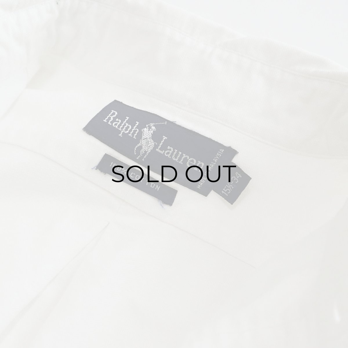 画像5: 80's-90's Ralph Lauren WHITE COTTON OXFORD B/D SHIRT (5)
