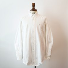 画像7: 80's-90's Ralph Lauren WHITE COTTON OXFORD B/D SHIRT (7)