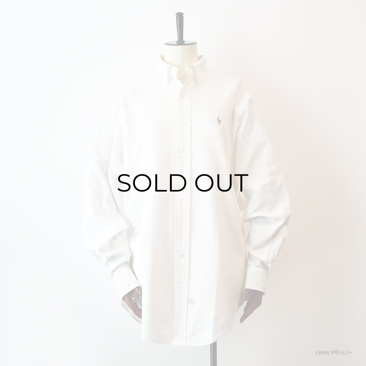 画像9: 80's-90's Ralph Lauren WHITE COTTON OXFORD B/D SHIRT (9)