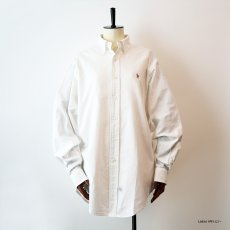 画像9: 80's-90's Ralph Lauren WHITE COTTON OXFORD B/D SHIRT (9)