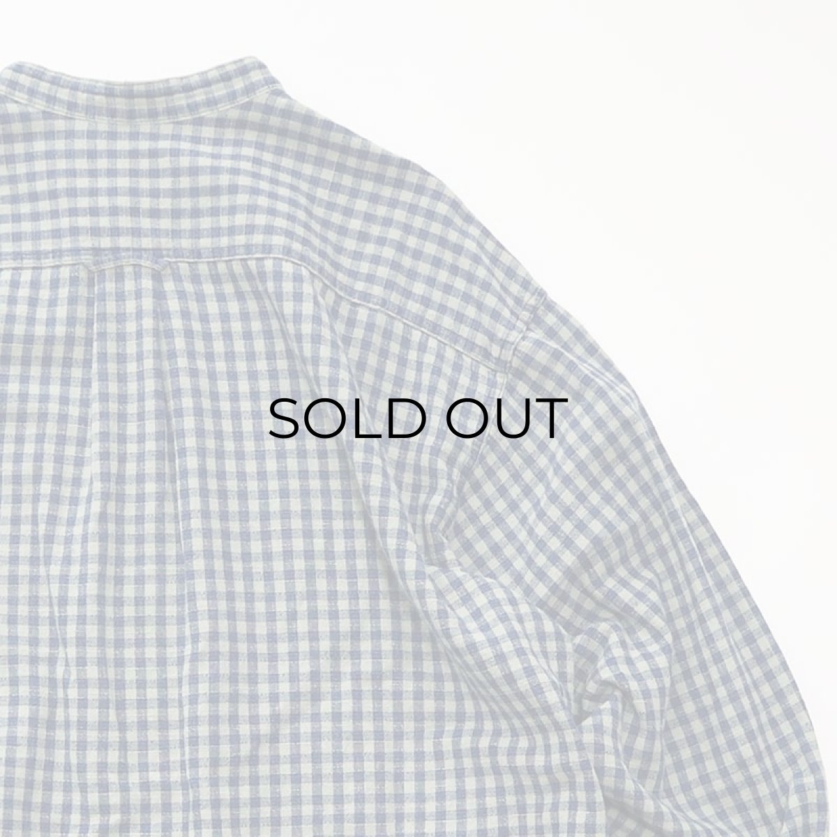 画像5: 90's Shelter Island COTTON BLOCK CHECK BAND COLLAR SHIRT (5)
