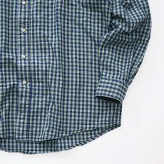 画像4: 90's Shelter Island COTTON BLOCK CHECK BAND COLLAR SHIRT (4)