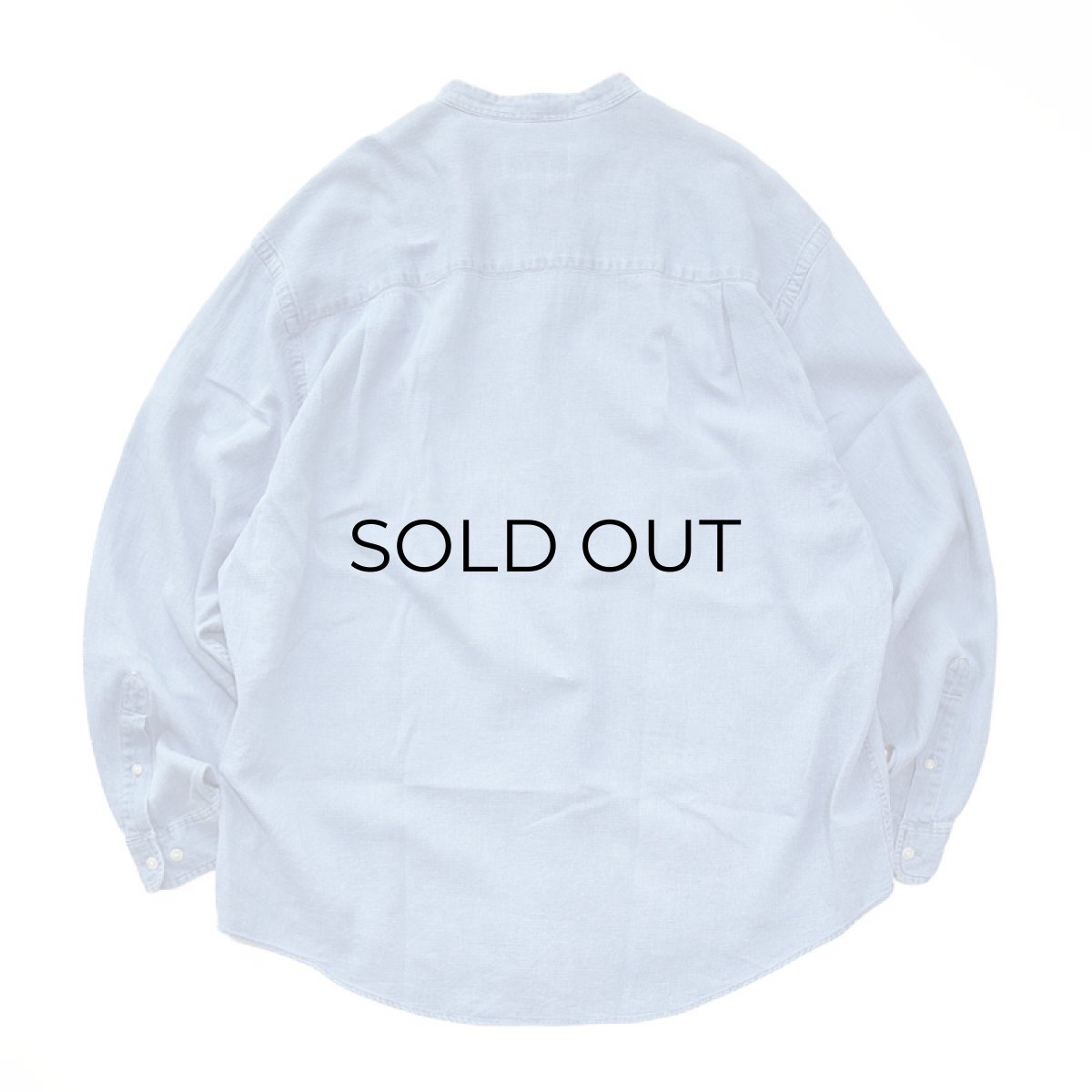 画像2: 90's Eddie Bauer COTTON WOVEN PIN CHECK BAND COLLAR SHIRT (2)