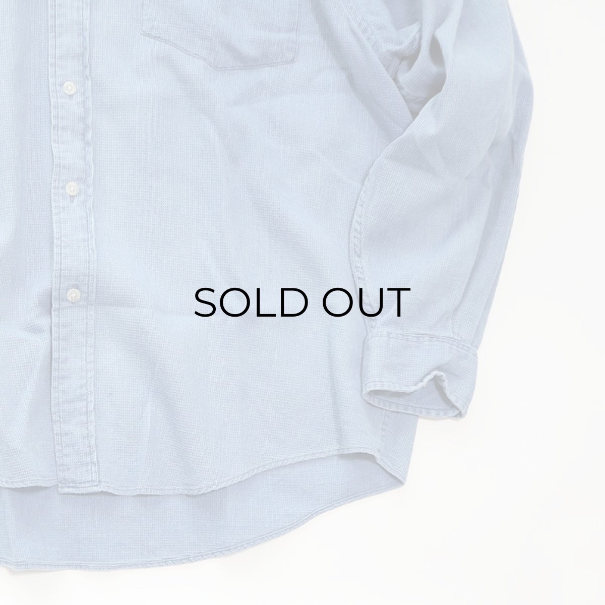 画像4: 90's Eddie Bauer COTTON WOVEN PIN CHECK BAND COLLAR SHIRT (4)