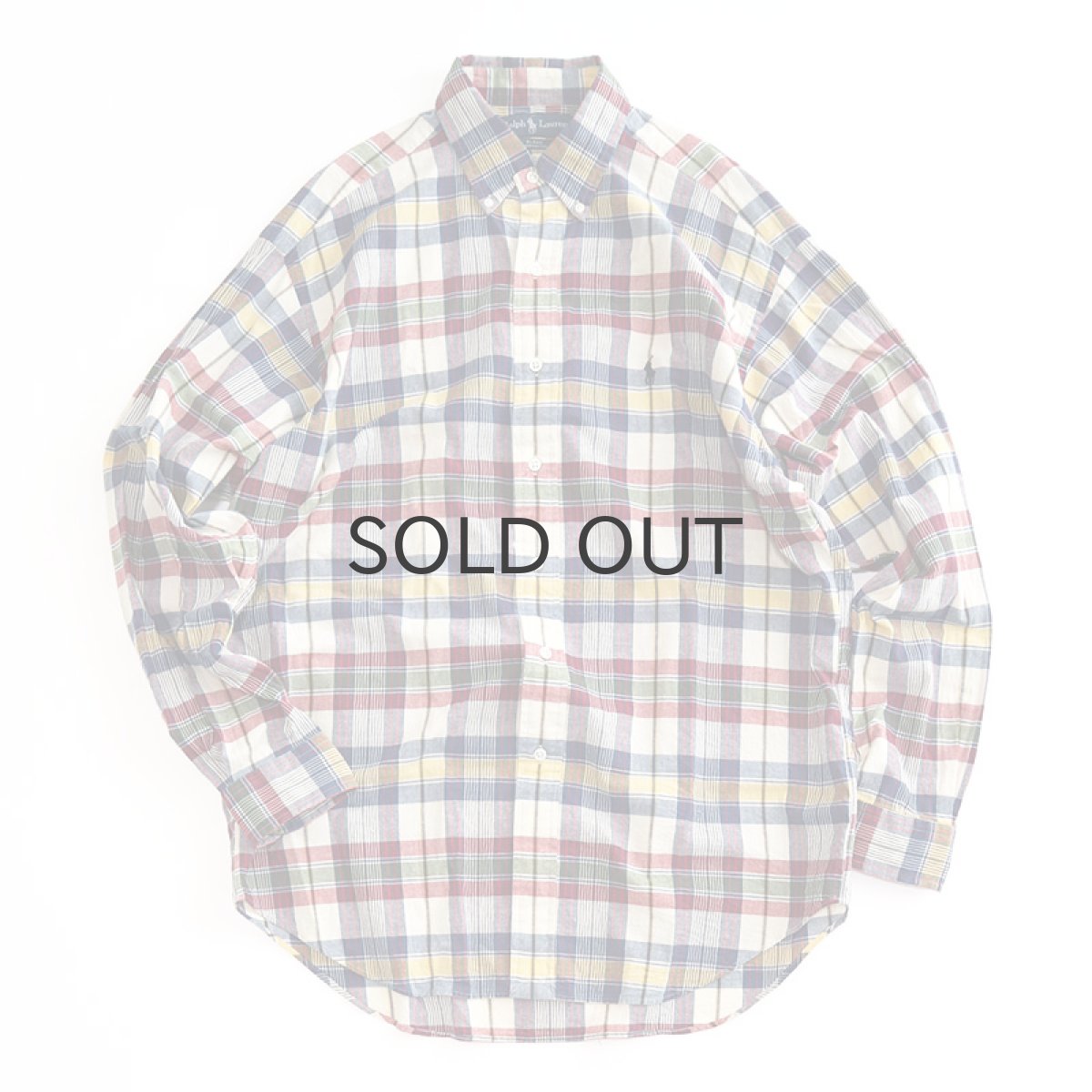 画像1: 〜00's Ralph Lauren COTTON CHECK B/D SHIRT (1)