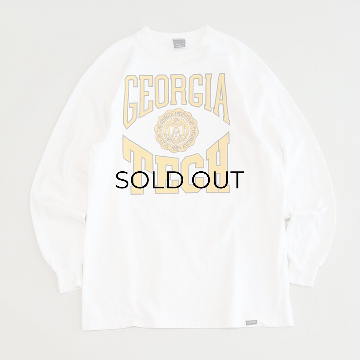 画像1: 90's JANSPORT COTTON PRINT L/S TEE "GEORGIA TECH" (1)