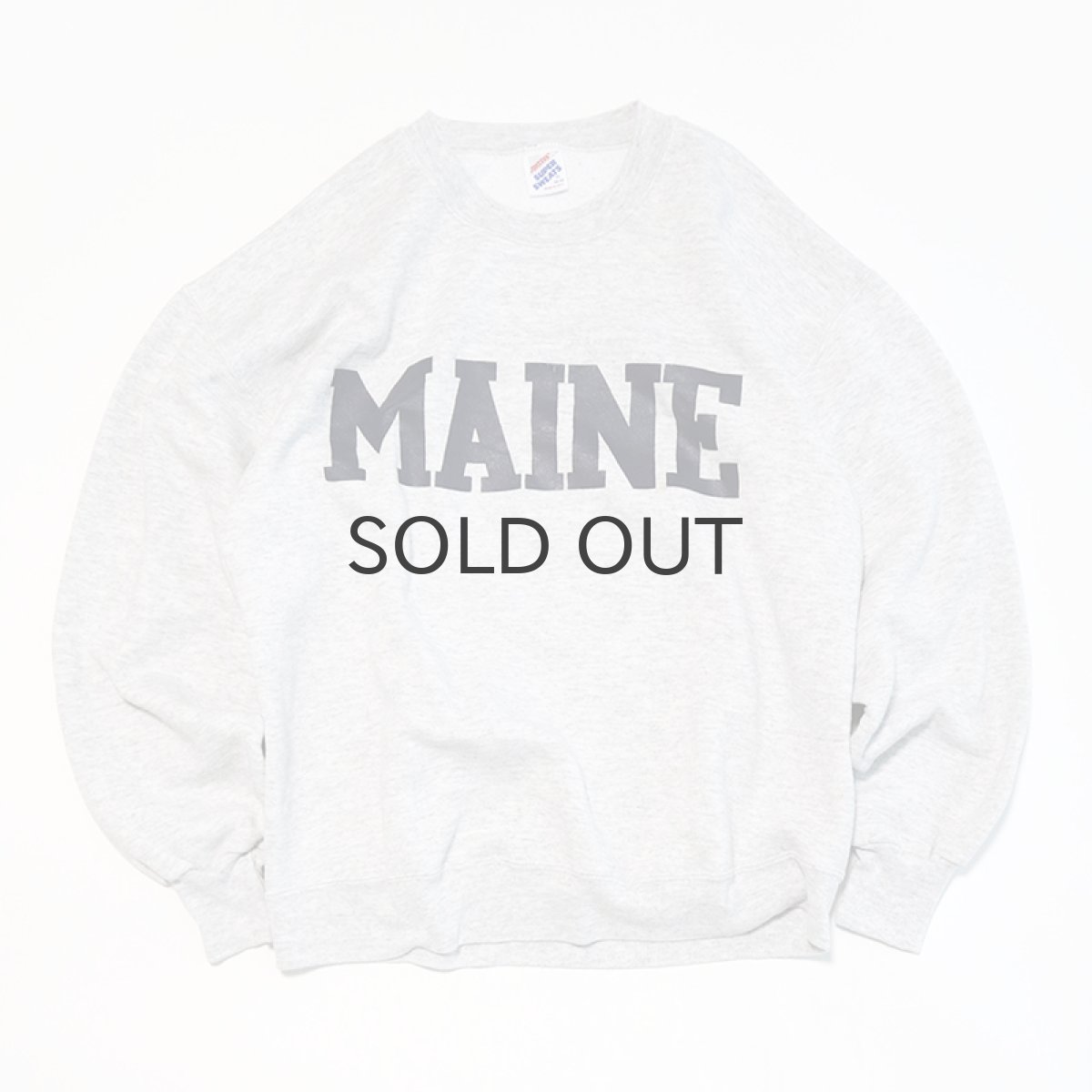 画像1: 〜90's JERZEES PRINT CREW NECK SWEAT "MAINE" (1)