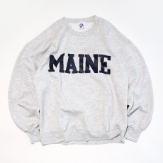 画像1: 〜90's JERZEES PRINT CREW NECK SWEAT "MAINE" (1)