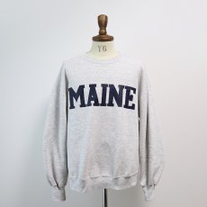 画像9: 〜90's JERZEES PRINT CREW NECK SWEAT "MAINE" (9)