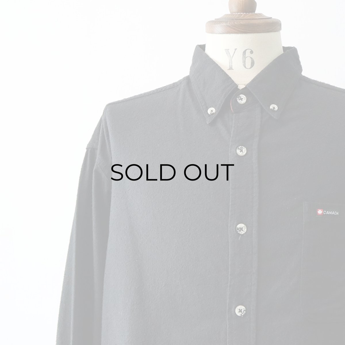 画像7: ATLAS BLACK COTTON CHAMOIS CLOTH B/D SHIRT (7)