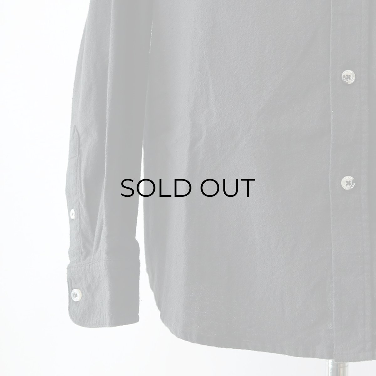 画像8: ATLAS BLACK COTTON CHAMOIS CLOTH B/D SHIRT (8)