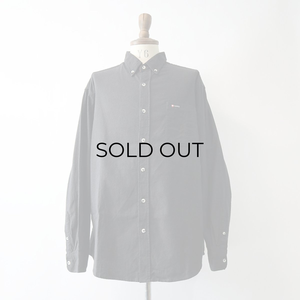 画像4: ATLAS BLACK COTTON CHAMOIS CLOTH B/D SHIRT (4)