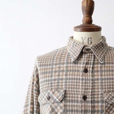 画像4: 70's SEARS PRINT CHECK FLANNEL WORK SHIRT (4)