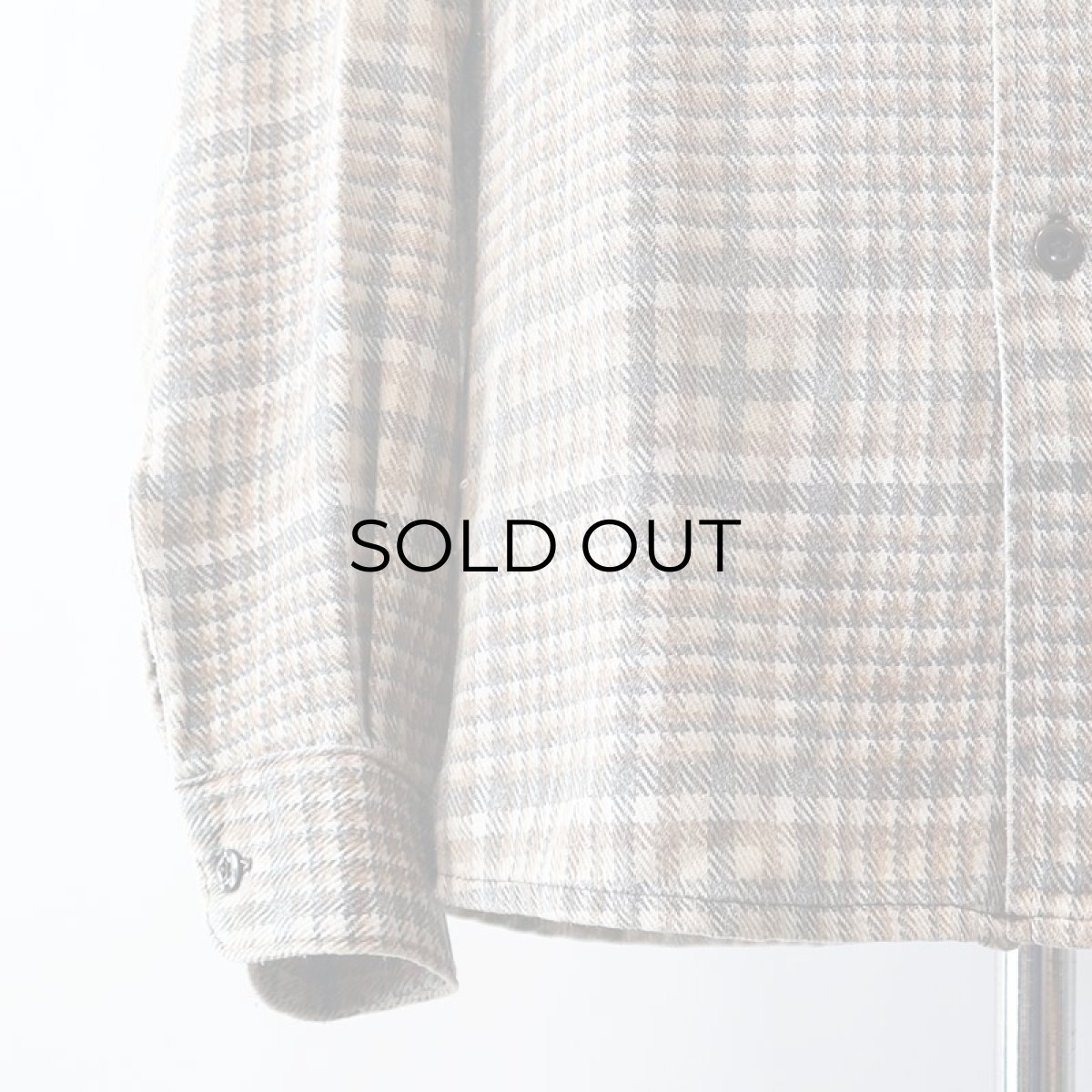 画像5: 70's SEARS PRINT CHECK FLANNEL WORK SHIRT (5)