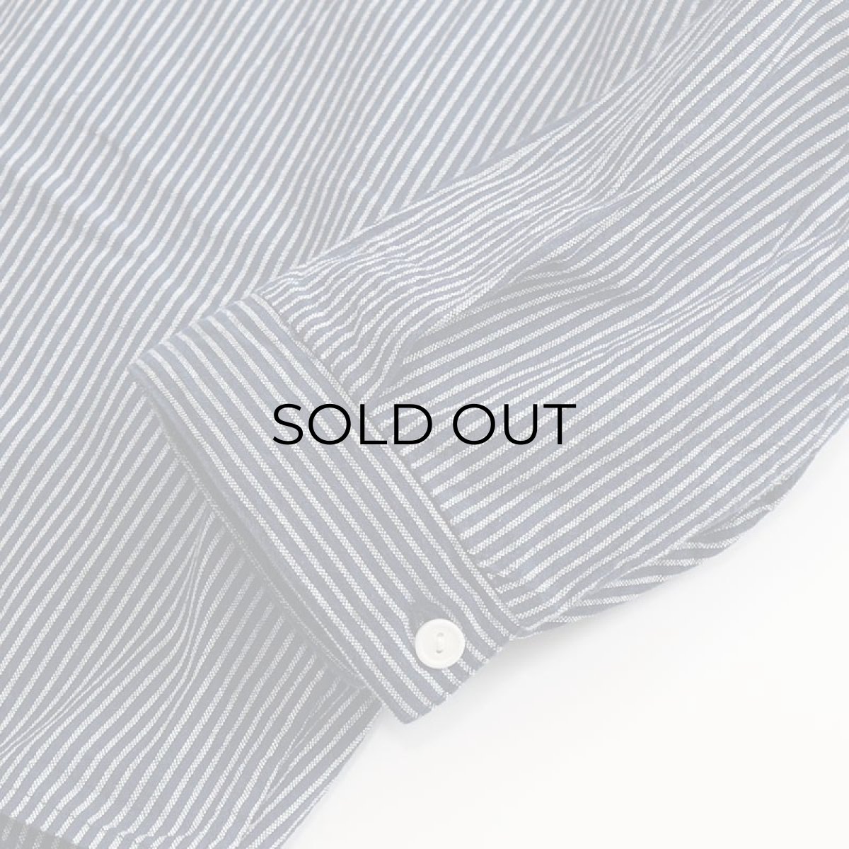画像6: OLD UNKNOWN BRAND COTTON STRIPE PULLOVER BAND COLLAR GERMAN FISHERMAN'S SHIRT (6)