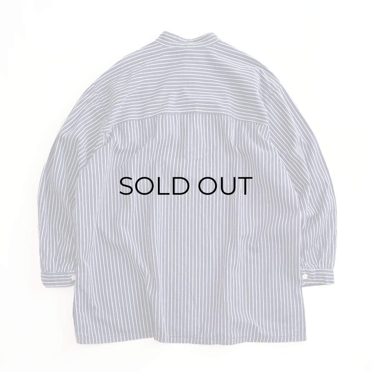 画像3: OLD SMS SIMA COTTON STRIPE PULLOVER BAND COLLAR GERMAN FISHERMAN'S SHIRT (3)
