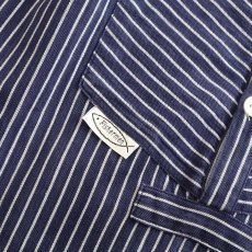 画像6: OLD SMS SIMA COTTON STRIPE PULLOVER BAND COLLAR GERMAN FISHERMAN'S SHIRT (6)