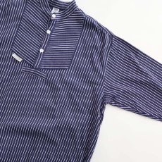 画像4: OLD SMS SIMA COTTON STRIPE PULLOVER BAND COLLAR GERMAN FISHERMAN'S SHIRT (4)