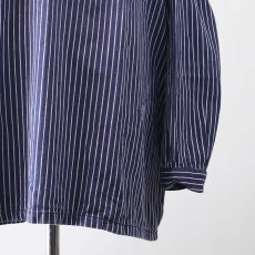 画像15: OLD SMS SIMA COTTON STRIPE PULLOVER BAND COLLAR GERMAN FISHERMAN'S SHIRT (15)