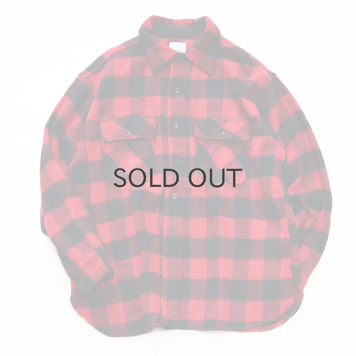 画像1: 60's TOWNCRAFT WOOL BUFFALO CHECK CPO SHIRT (1)