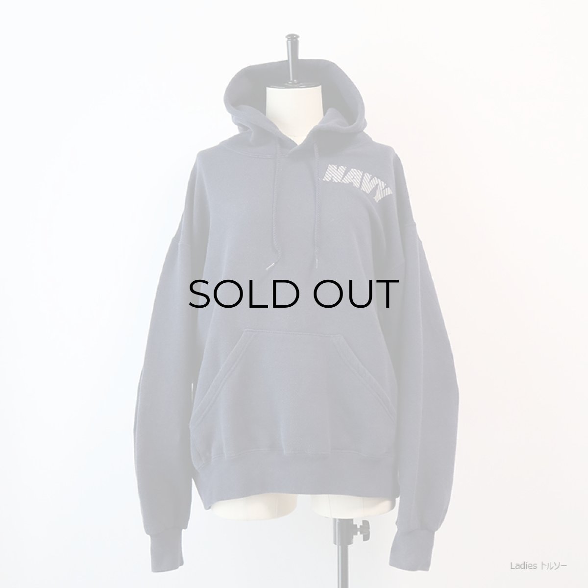 画像4: SOFFE W-REFLECTIVE PRINT SWEAT PULLOVER PARKA "NAVY" (4)