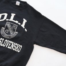 画像4: 〜90's Jostens PRINT CREW NECK SWEAT "D.L.I. CESKOSLOVENSKO" "MADE IN USA" (4)