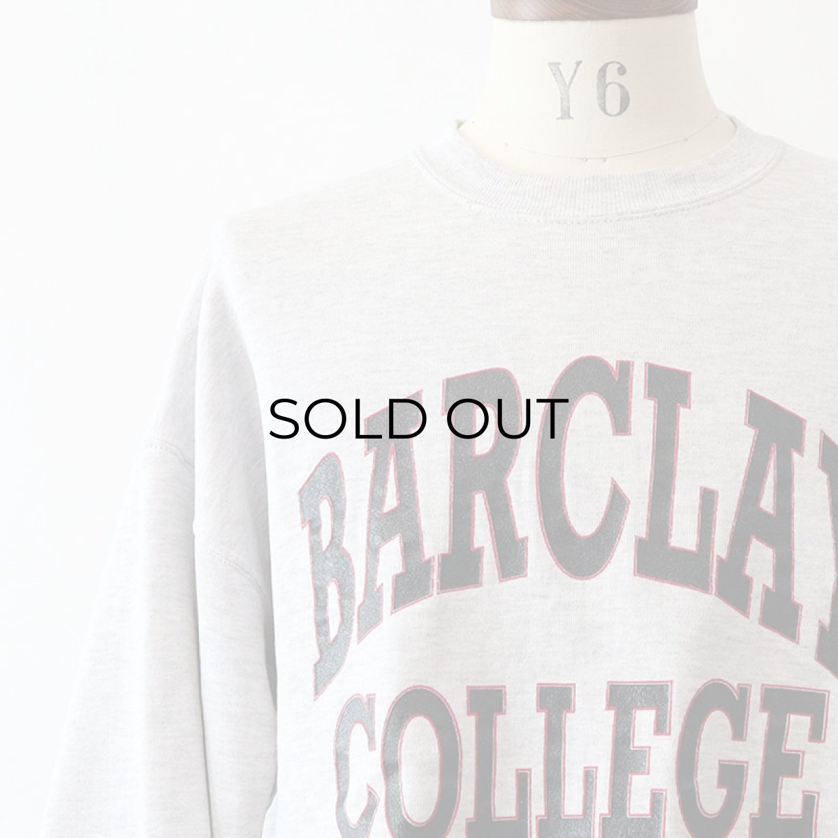 画像5: 〜90's JERZEES PRINT CREW NECK SWEAT "BARCLAY COLLEGE" "MADE IN USA" (5)