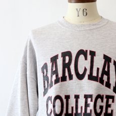 画像5: 〜90's JERZEES PRINT CREW NECK SWEAT "BARCLAY COLLEGE" "MADE IN USA" (5)