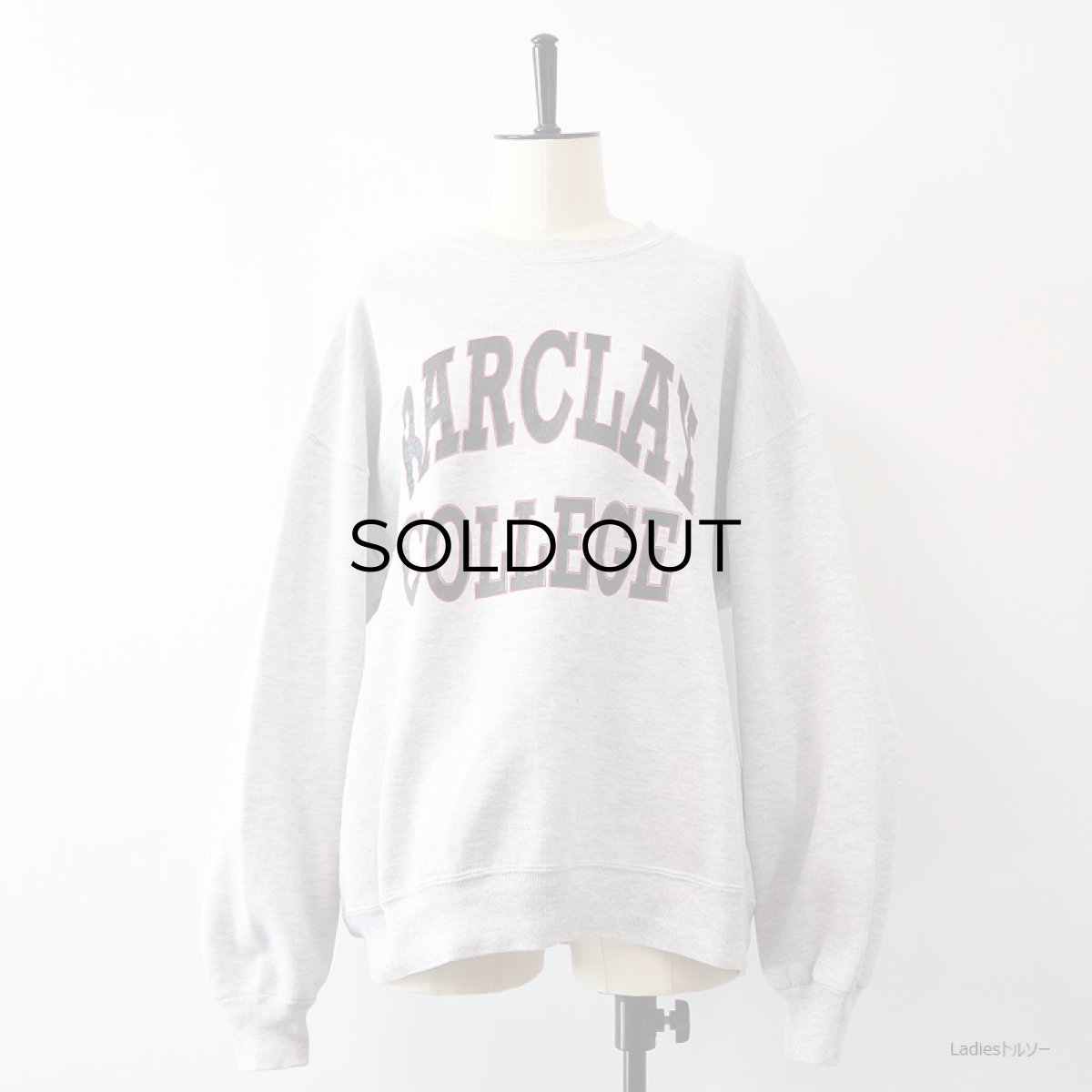 画像4: 〜90's JERZEES PRINT CREW NECK SWEAT "BARCLAY COLLEGE" "MADE IN USA" (4)