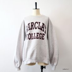 画像4: 〜90's JERZEES PRINT CREW NECK SWEAT "BARCLAY COLLEGE" "MADE IN USA" (4)