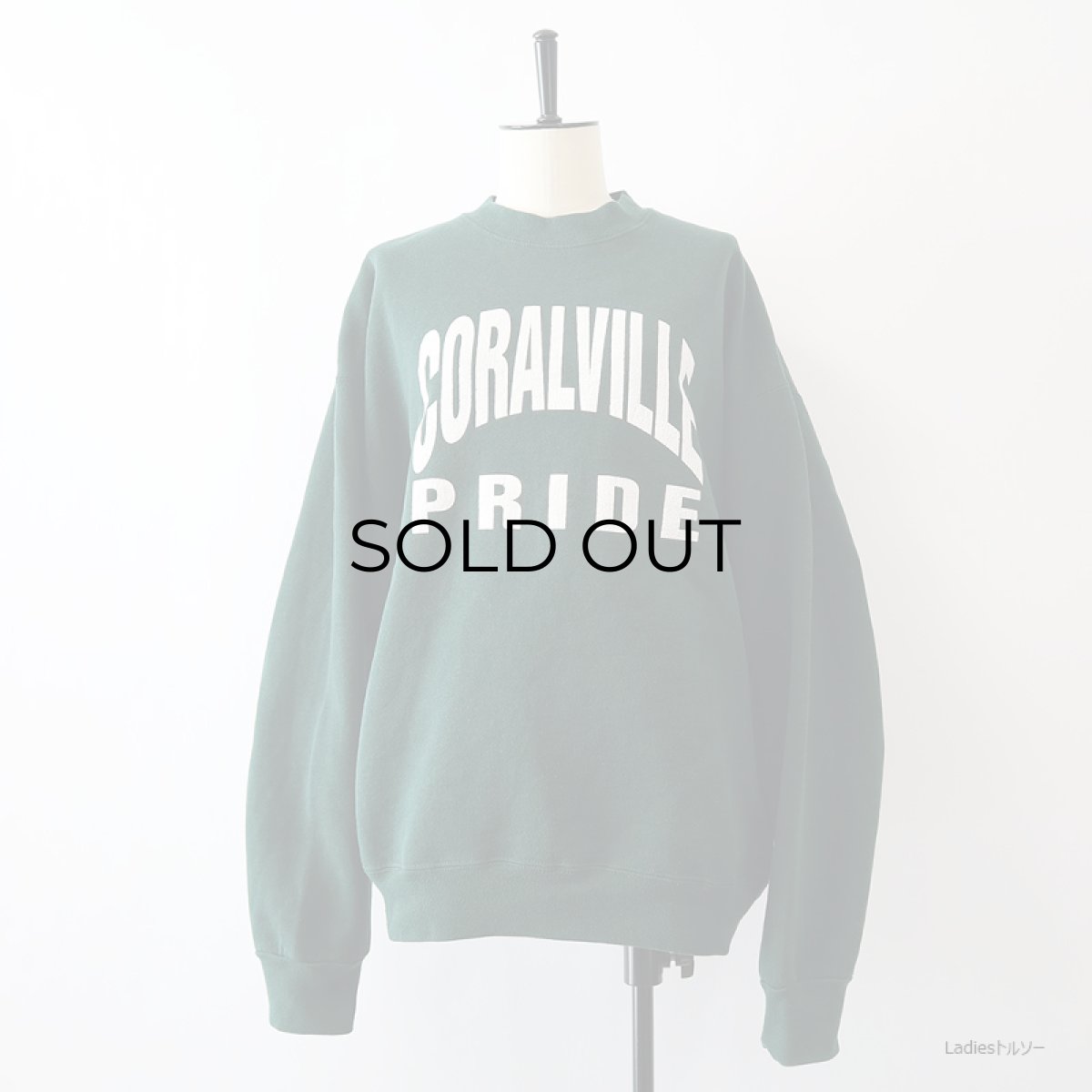 画像4: 〜90's FRUIT OF THE LOOM W-PRINT CREW NECK SWEAT "CORALVILLE PRIDE" "MADE IN USA" (4)