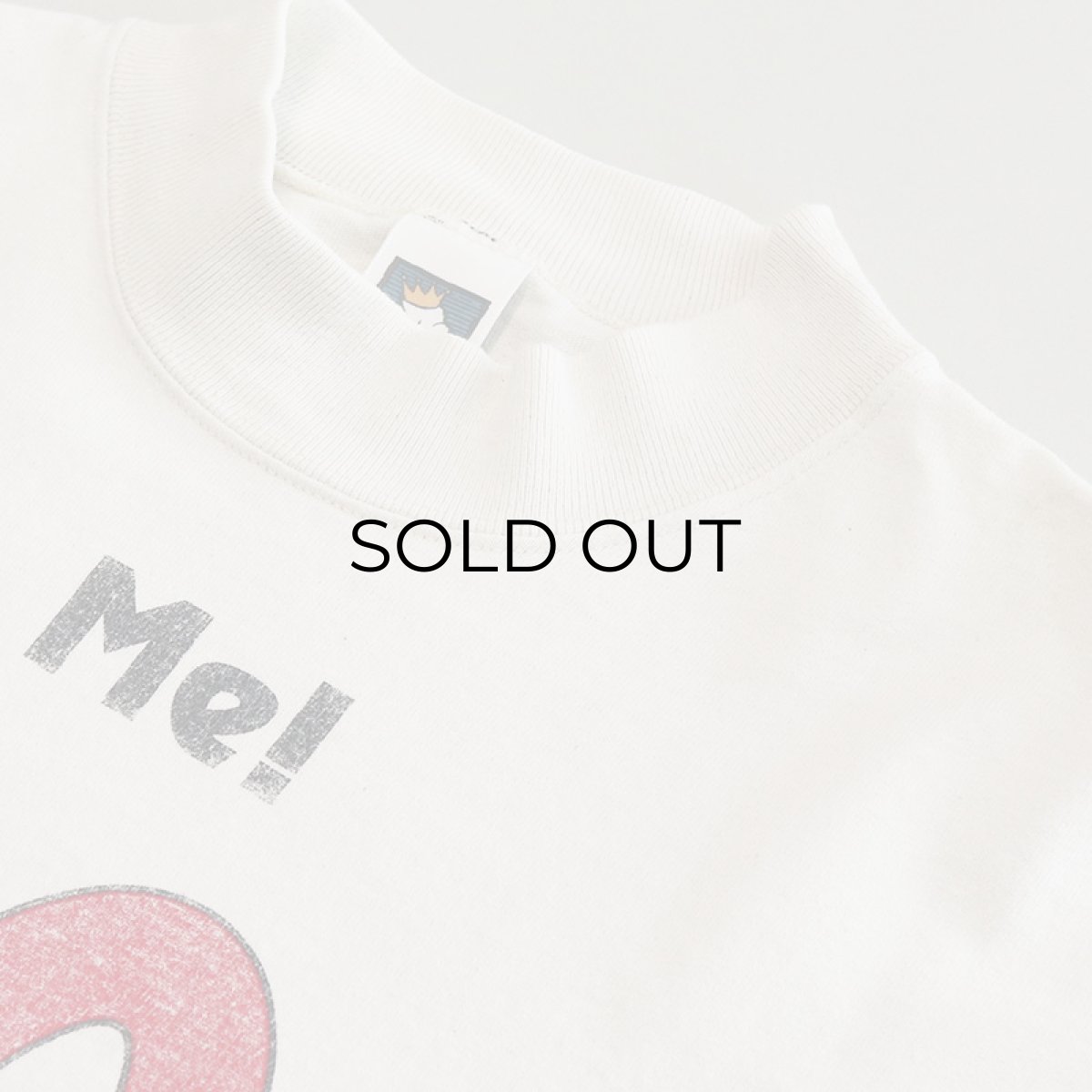 画像5: 90's COTTON DELUX COTTON PRINT MOCK NECK L/S TEE "Me! 50?" (5)