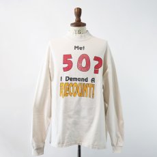 画像11: 90's COTTON DELUX COTTON PRINT MOCK NECK L/S TEE "Me! 50?" (11)