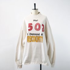 画像14: 90's COTTON DELUX COTTON PRINT MOCK NECK L/S TEE "Me! 50?" (14)