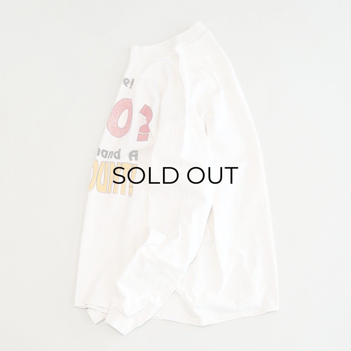 画像2: 90's COTTON DELUX COTTON PRINT MOCK NECK L/S TEE "Me! 50?" (2)