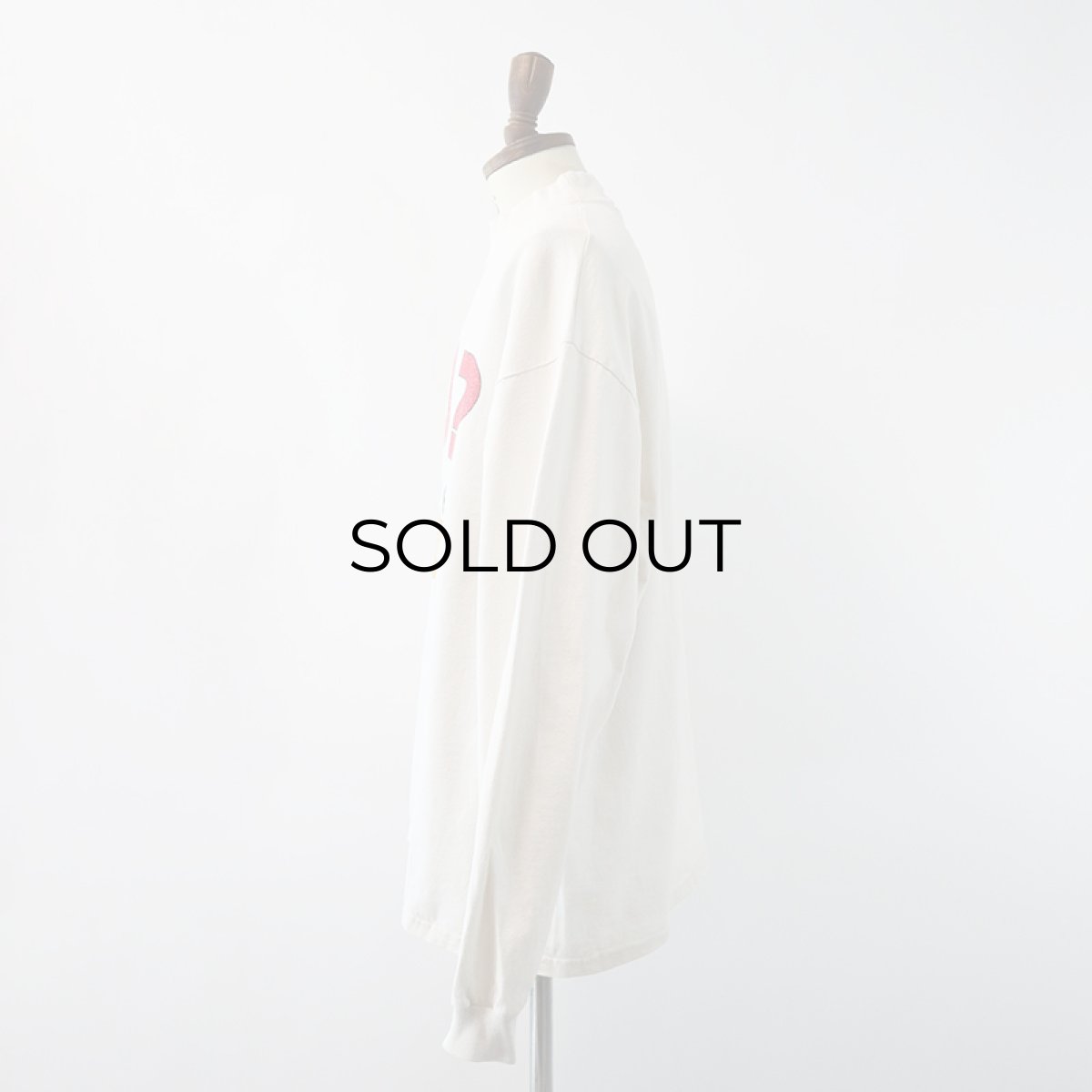 画像12: 90's COTTON DELUX COTTON PRINT MOCK NECK L/S TEE "Me! 50?" (12)