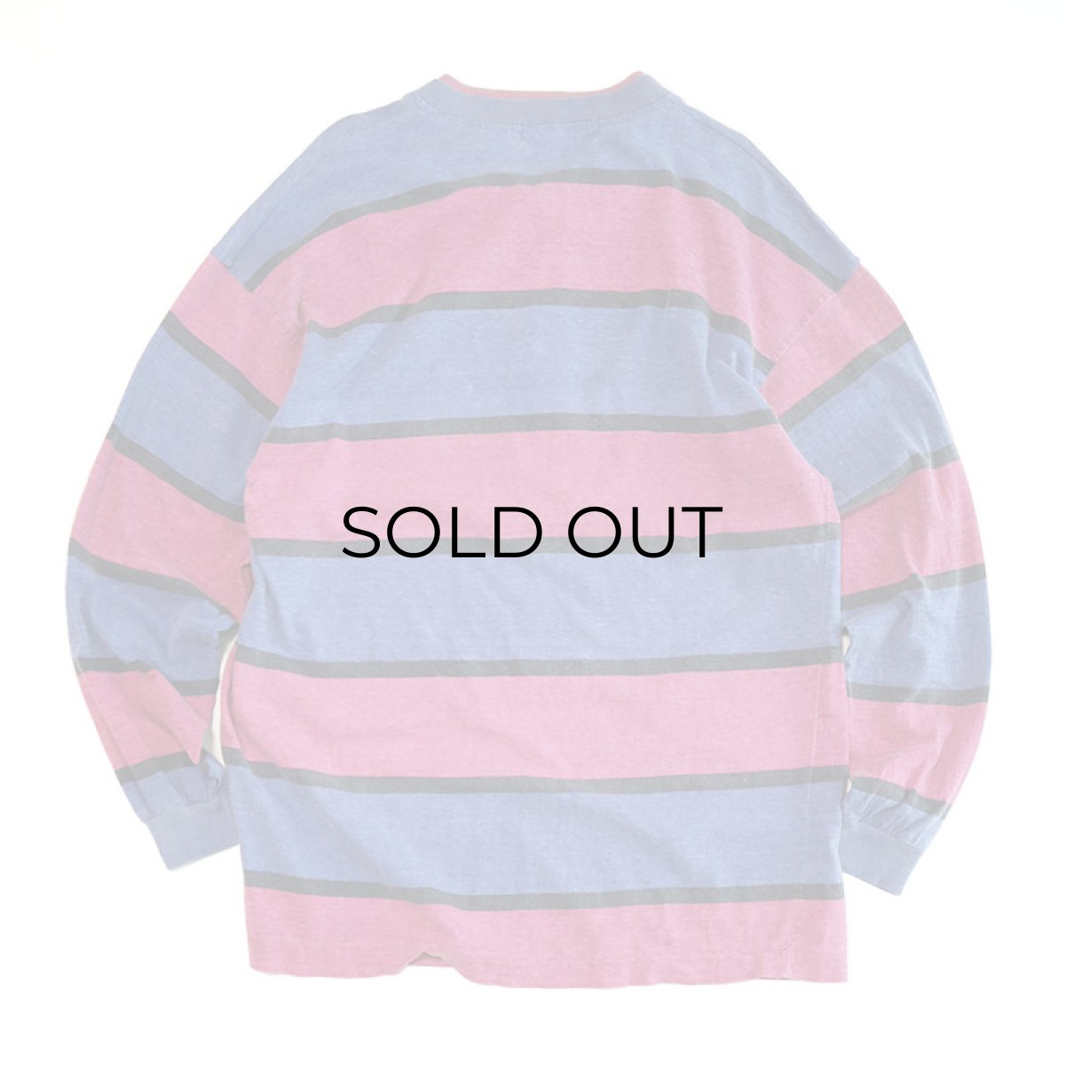 画像2: 〜90's PERMIT COTTON PRINT BORDER HENLEY NECK L/S TEE (2)