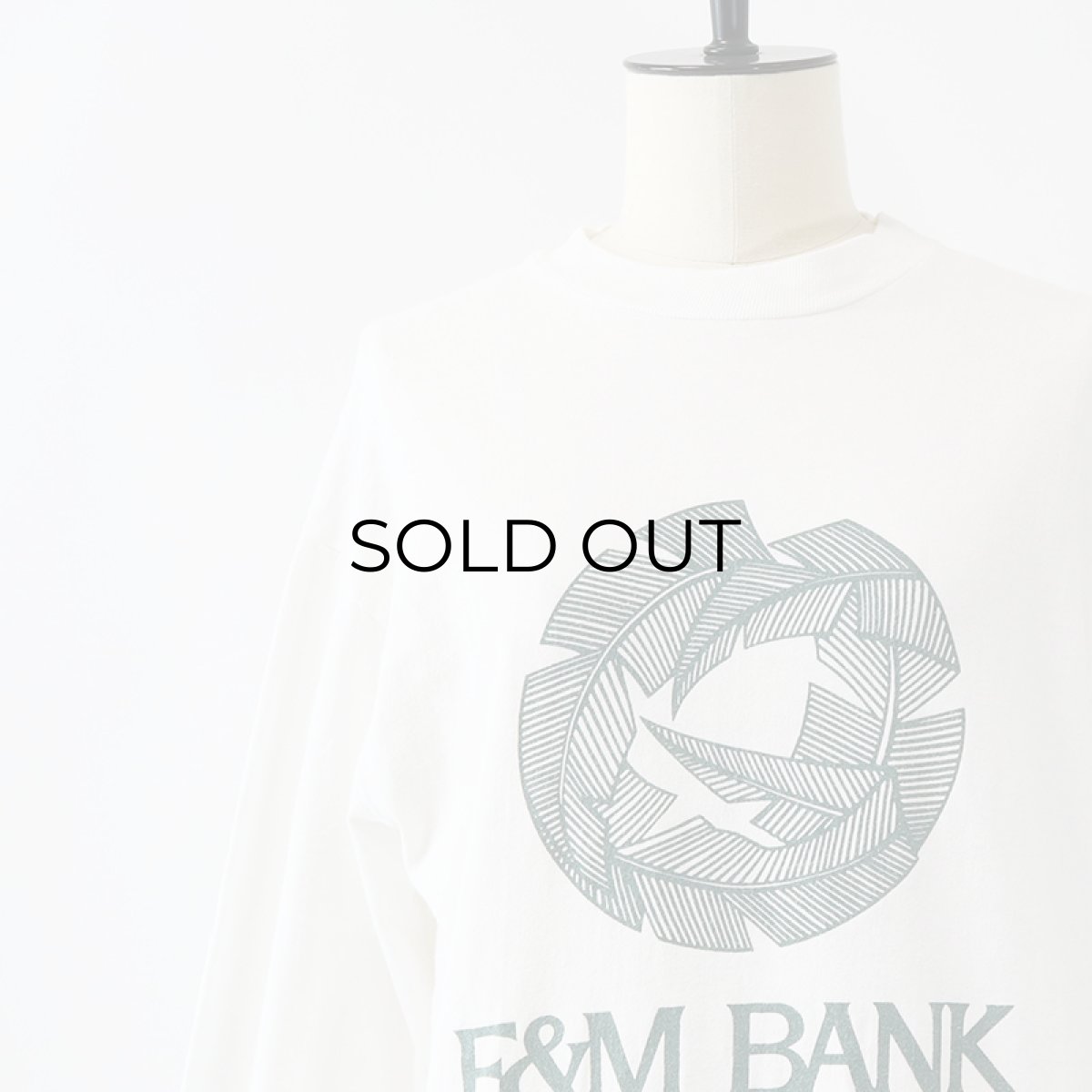 画像10: 90's Hanes COTTON W-PRINT L/S TEE "F&M BANK" (10)