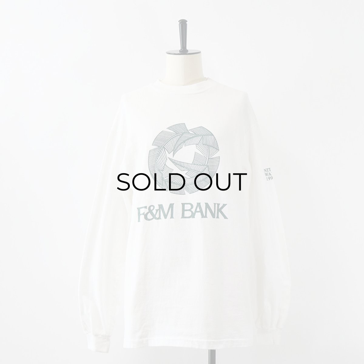画像11: 90's Hanes COTTON W-PRINT L/S TEE "F&M BANK" (11)