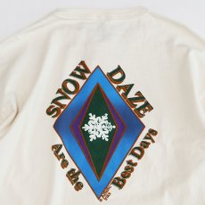 画像6: 90's COTTON DELUX COTTON BACK PRINT HENLEY NECK L/S TEE "SNOW DAZE" (6)