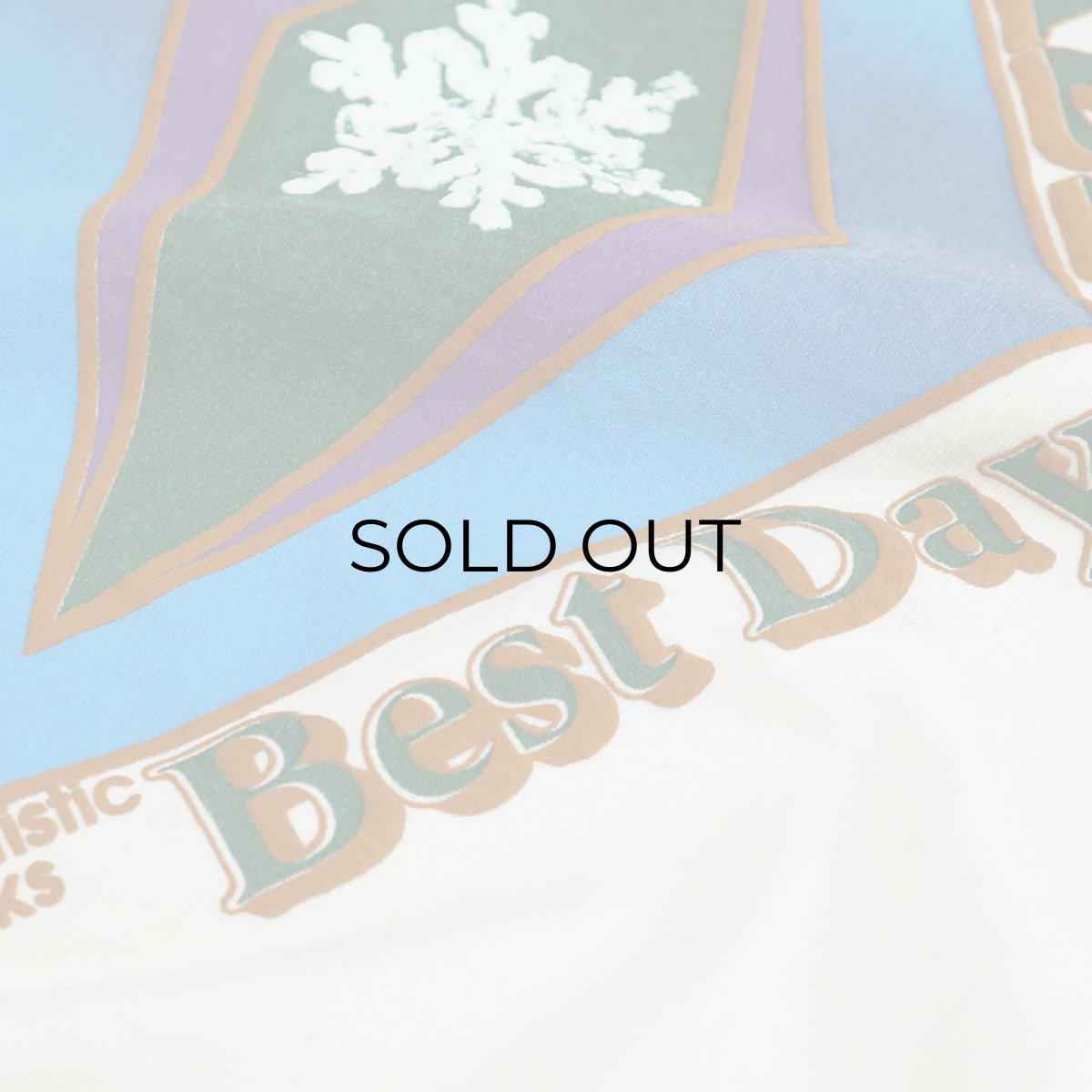 画像7: 90's COTTON DELUX COTTON BACK PRINT HENLEY NECK L/S TEE "SNOW DAZE" (7)