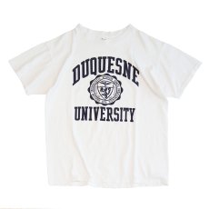 画像1: 80's Champion COTTON PRINT S/S TEE "DUQUESNE UNIVERSITY" (1)