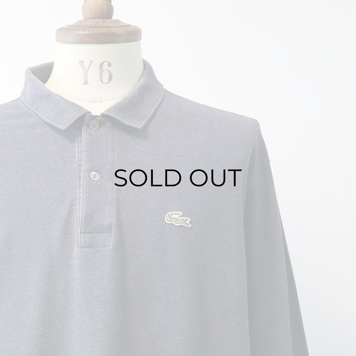画像9: 〜80's LACOSTE COTTON MOSS STITCH L/S POLO SHIRT "MADE IN FRANCE" (9)