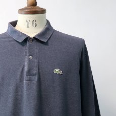 画像9: 〜80's LACOSTE COTTON MOSS STITCH L/S POLO SHIRT "MADE IN FRANCE" (9)