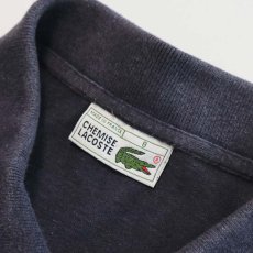 画像6: 〜80's LACOSTE COTTON MOSS STITCH L/S POLO SHIRT "MADE IN FRANCE" (6)