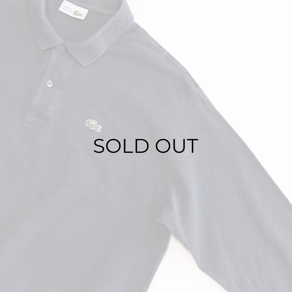 画像4: 〜80's LACOSTE COTTON MOSS STITCH L/S POLO SHIRT "MADE IN FRANCE" (4)