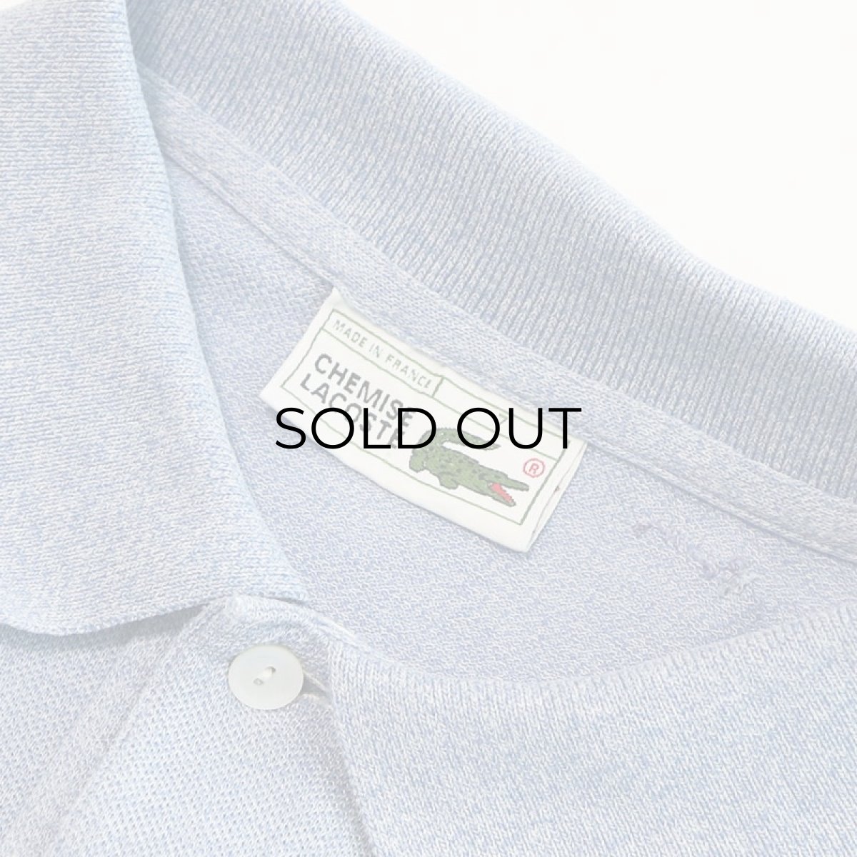 画像6: 〜80's LACOSTE COTTON MOSS STITCH L/S POLO SHIRT "MADE IN FRANCE" (6)