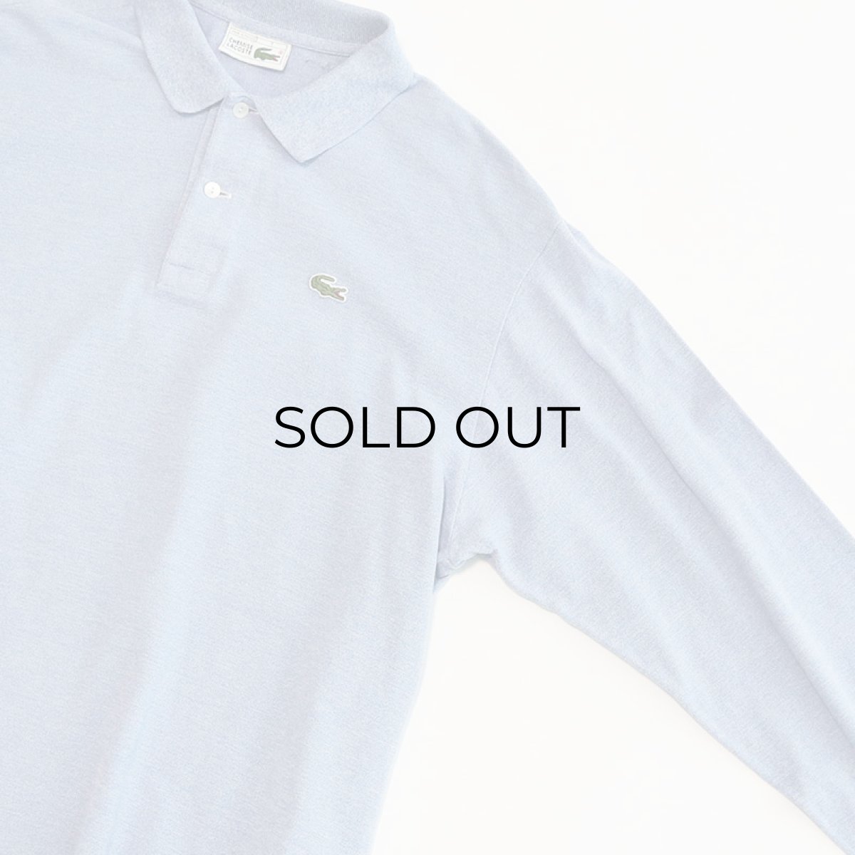 画像4: 〜80's LACOSTE COTTON MOSS STITCH L/S POLO SHIRT "MADE IN FRANCE" (4)