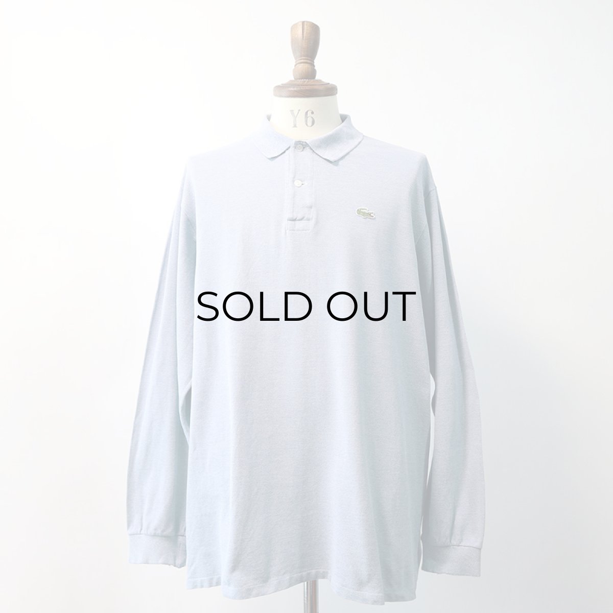 画像10: 〜80's LACOSTE COTTON MOSS STITCH L/S POLO SHIRT "MADE IN FRANCE" (10)